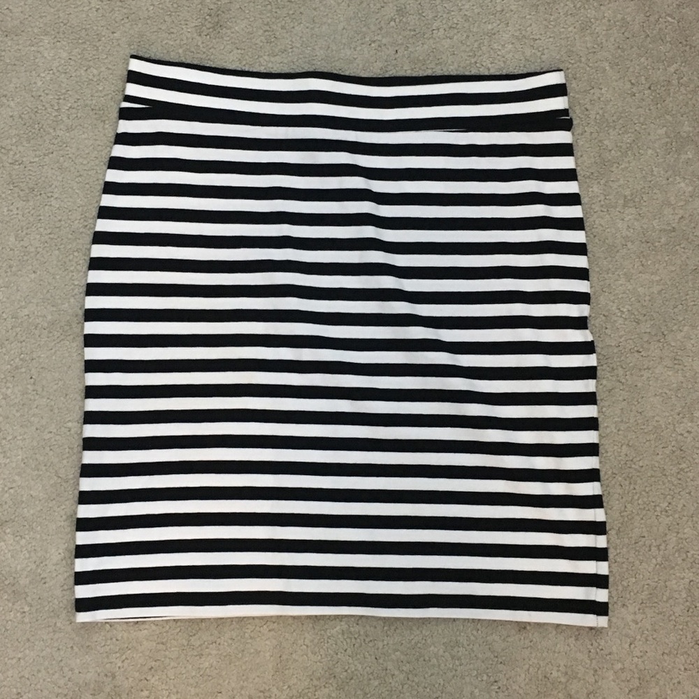 Striped cotton mini skirt